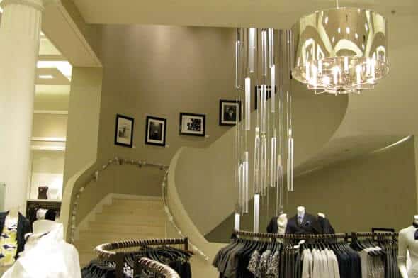 Banana Republic Hanging Lights and Stairs