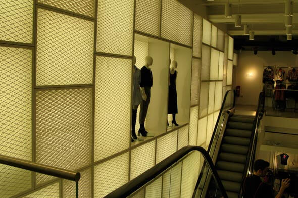 H&M Mannequins Above Escalators