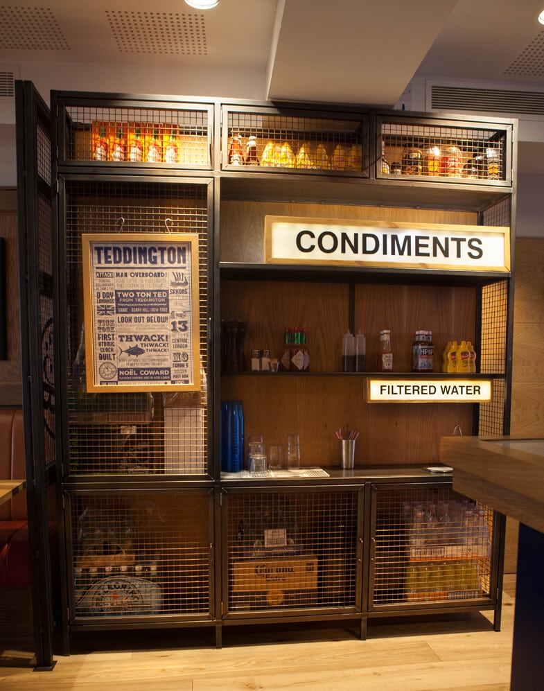 Ribs & Burgers Condiments & Filtered Water