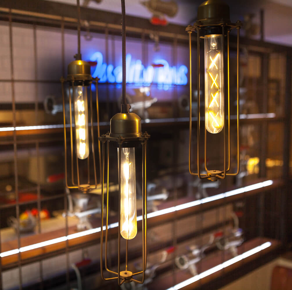 Ribs & Burgers Modern Gold Lights