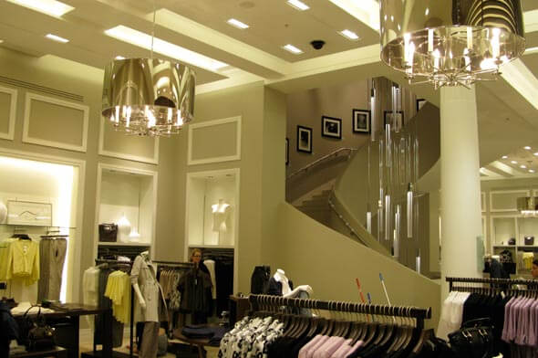 Banana Republic Hanging Lights and Stairs